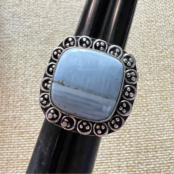 New Owyhee Opal Silver Overlay Ring Size 6.75 - Picture 1 of 5